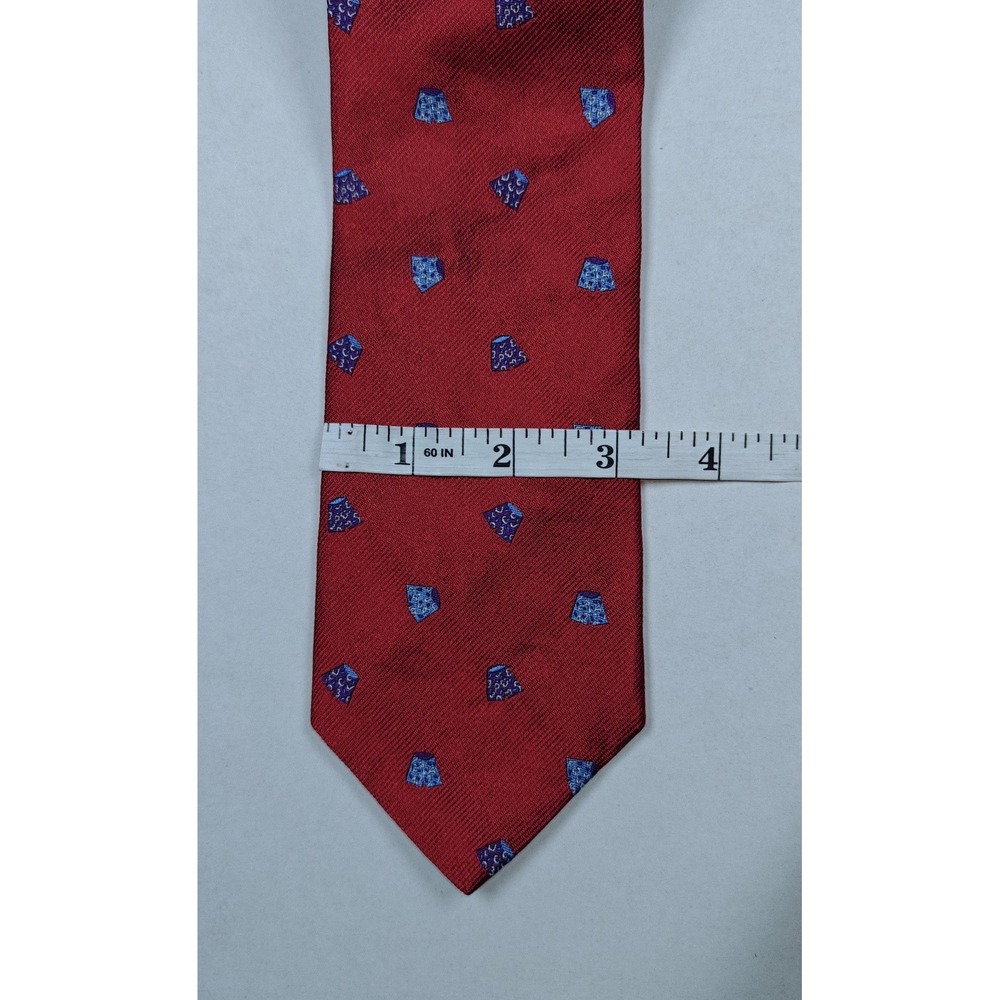 Brooks Brothers red silk novelty Print tie Makers And Merchants Preppy - Picture 4 of 7